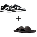 COMBO Air Dunk Panda + Chinelo Jordan