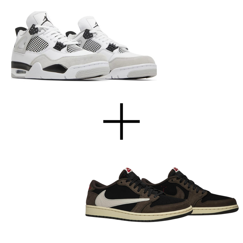 COMBO Jordan 1 Travis Scott + Air Jordan 4 Military Black