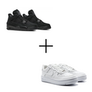 COMBO Air Force Branco+ Jordan 4 Black Cat
