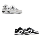 COMBO Air Dunk Panda + Air Jordan 4 Military Black